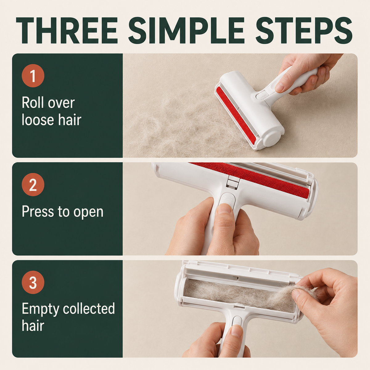Reusable Pet Hair Roller